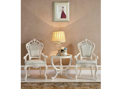 Set 2x Chairs with Armrests Side table Armchair with Armrests Luxury Armchair new