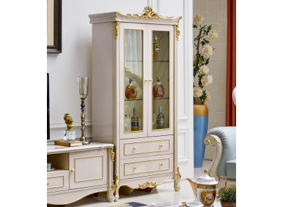 Display case Glass Wardrobe Living room Showcase 2-door showcases Baroque Immediately