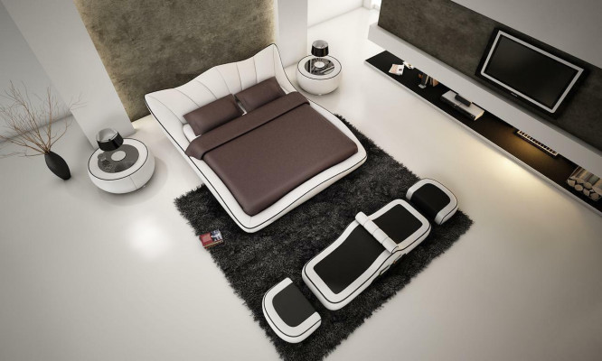 Modern Design Bed XXL Decorative Beds Luxury Style Double Hotel Leather