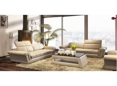 Leather sofa Couch Living landscape 3+2 Seater Design Modern Sofa 5136