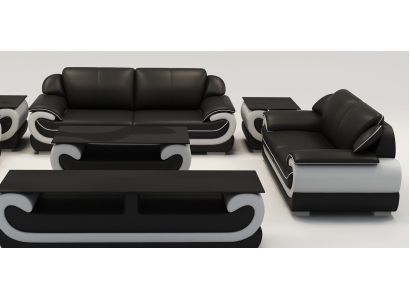 Leather sofa Couch Living landscape 3+2 Seater Design Modern Sofa 0615