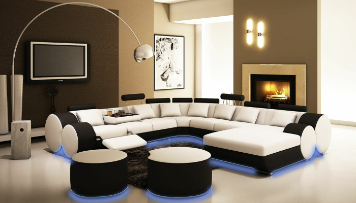 Multifunction s Leather Couch Seat Upholstery Living room Leather Decor Suite Sofa