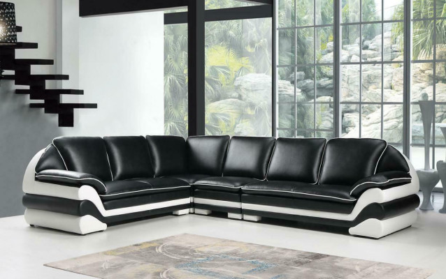 Leather sofa Couch Living landscape L-shape Design Modern Sofa Classic