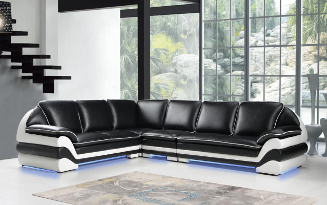 Leather sofa Couch Living landscape L-shape Design Modern Sofa Classic