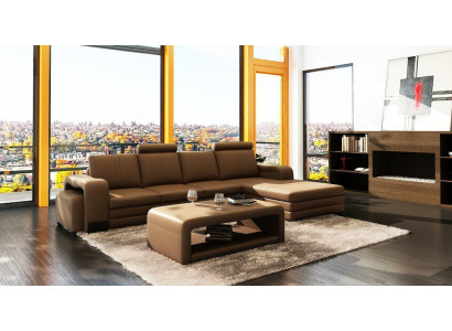 Leather sofa Couch Sofas XXL Corner sofa Living landscape L-shape Design Modern