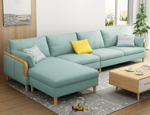 Corner Relax Seat Luxury Furniture Living landscape Corner sofa L-shape Upholstery Textile Modern
