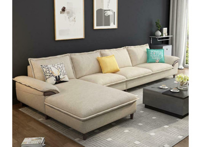 Living landscape Corner sofa Upholstery Textile Modern Relax Seat Luxury Furniture Sofa 329 cm