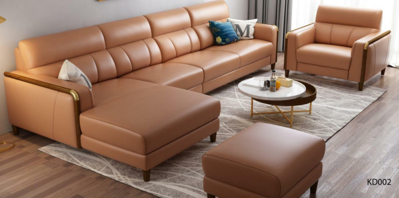 Seat Furniture Living landscape Luxury Imitation leather Corner sofa L-shape Upholstery Furniture Suite