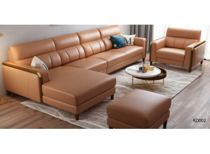 Seat Furniture Living landscape Luxury Imitation leather Corner sofa L-shape Upholstery Furniture Suite