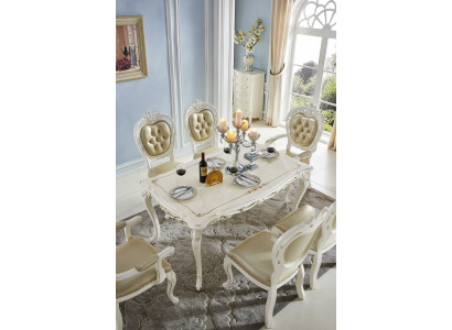 Baroque Dining table Table Dining room Design Living room Suite Group Wood