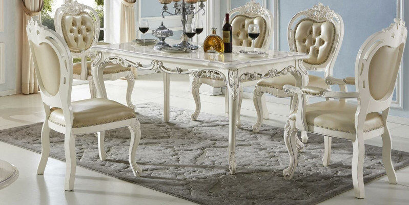 Baroque Dining table Table Dining room Design Living room Suite Group Wood