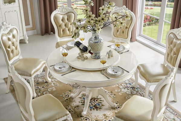 Luxury Dining table Design Dining room Round Living room Table Wood Tables Round 130cm