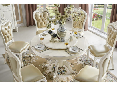 Luxury Dining table Design Dining room Round Living room Table Wood Tables Round 130cm