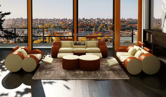 Sofa set Design Couch 3+2 Set Upholstery Leather Sofa Living room Sets