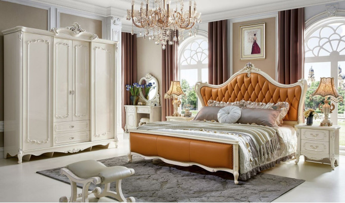 Classic r Set Mirror Luxury Baroque Dressing table Rococo Console Chest of drawers Stool