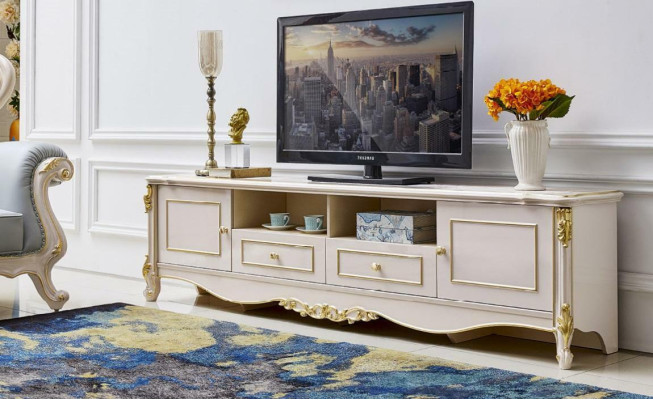 Sideboard TV Lowboard TV-cabinet Table Living room Wood Wardrobe Classic Baroque