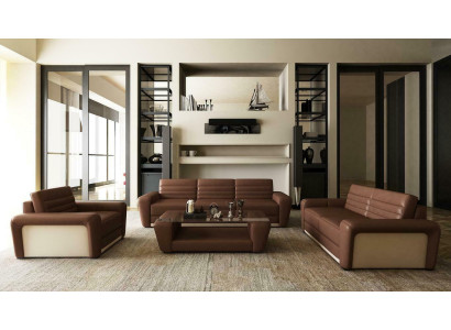 Leather Sofa Sofa Couch Upholstery Seat Couches 3+2+1 Complete Set Modern