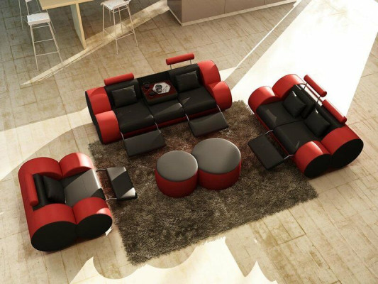 3 Seater Multifunction Sofa Designer Leather Couch Upholstery Suite Sofas Couches