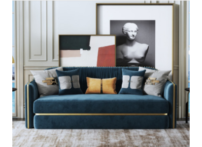 Design Textile stainless steel Big 3 Seater Couch Leather Fabric Sofas Couches Furniture