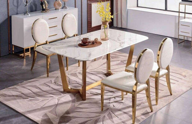Dining table Modern Table Dining room Suite 4x Chair Set 5 pcs. set