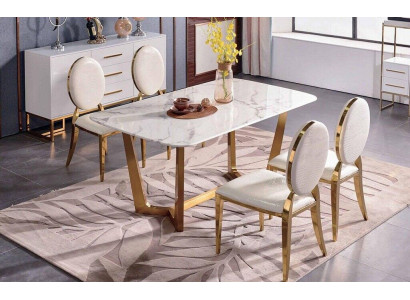 Dining table Modern Table Dining room Suite 4x Chair Set 5 pcs. set