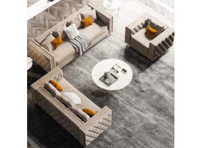 Velvet Living landscape Relax Seat Design Couch Lounge Sofas Sofa 3 Seater 233 cm