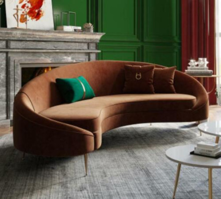 Corner sofa 3 Seater Upholstery Velvet Modern Relax Seat Luxury Furniture Living landscape Corner