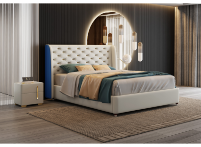 Bed Upholstery Design Luxury Double Hotel Beds Sleep Room Leather Modern