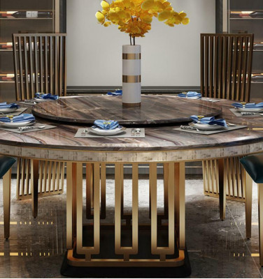 Luxury Round Table Round Tables stainless steel Furniture Design Dining room dining tables new