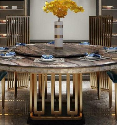 Luxury Round Table Round Tables stainless steel Furniture Design Dining room dining tables new