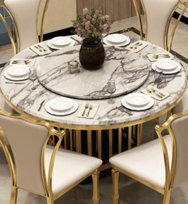 Luxury Round Table Round Tables stainless steel Furniture Design Dining room dining tables new