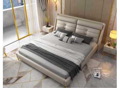 Luxury Bedroom Double bed Bed 180x200cm Leather Beds Bed frame