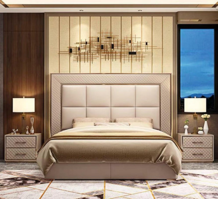 Classic Upholstery Leather Imitation leather Double Bed Luxury Design Beds Double
