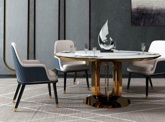 Luxury Round Table Round Design Tables stainless steel Furniture Dining room dining tables new