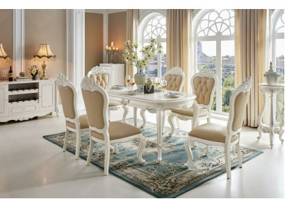 Classic Table Solid wood dining set Furniture Dining room Set 7 pieces. Dining set