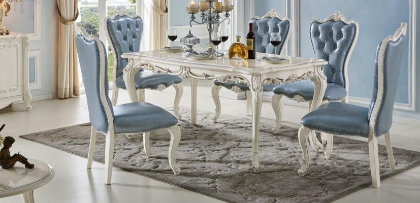 Classic Solid wood Furniture Dining set Dining room Table Set 7 pieces.