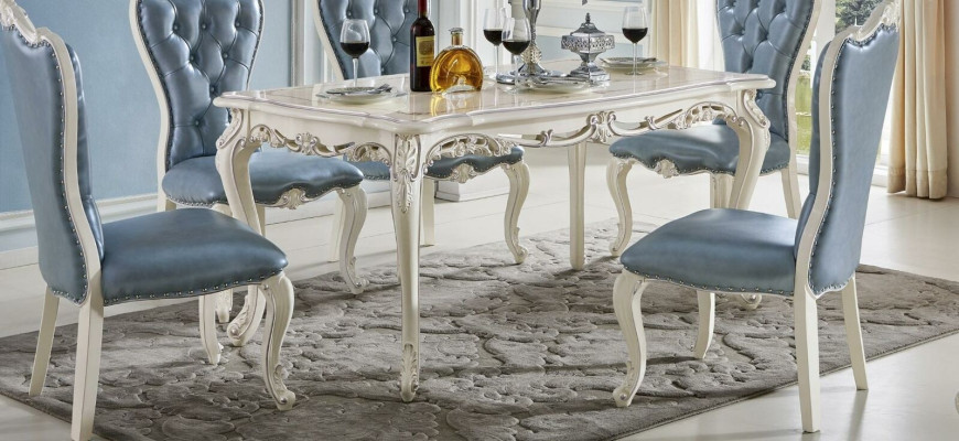 Classic Solid wood Furniture Dining set Dining room Table Set 7 pieces.