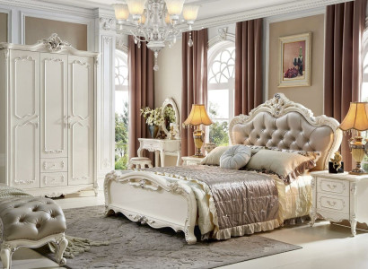 Bedroom Sets Royal Bed 6pcs. Baroque Chesterfield Furniture Solid wood