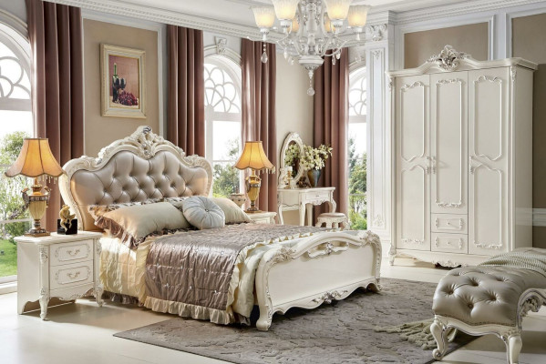 Bedroom Sets Royal Bed 6pcs. Baroque Chesterfield Furniture Solid wood