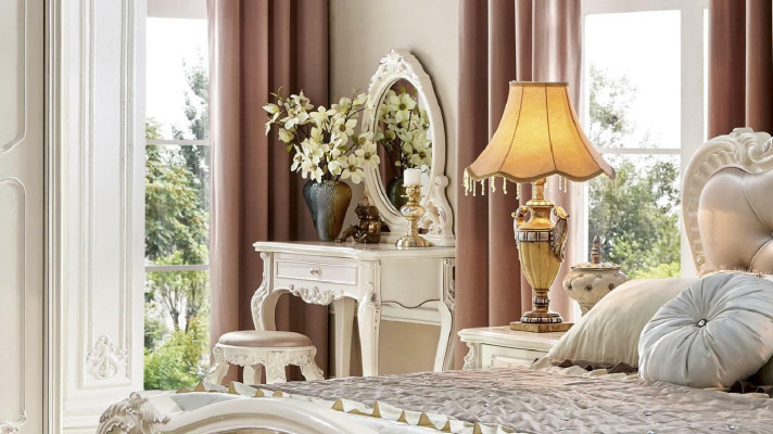 Bedroom Sets Royal Bed 6pcs. Baroque Chesterfield Furniture Solid wood