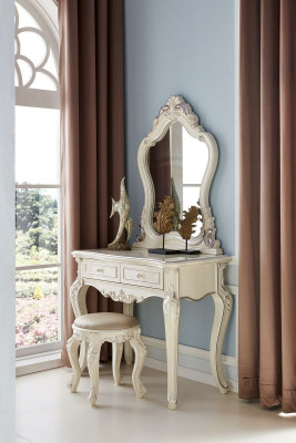 Dressing table with Mirror Luxury Chest of drawers Bedroom Console Baroque