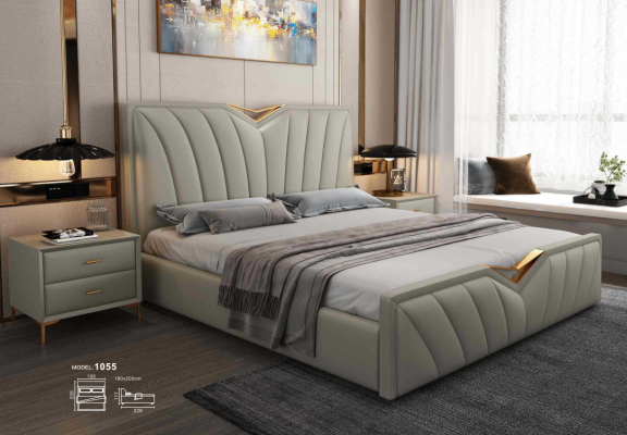 Designer Bed Bedroom Beds Leather Hotel Luxury Upholstery Italian Furniture