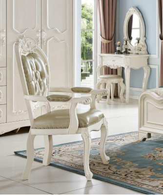 Classic r Beige Chesterfield Chair Baroque style single-seater exclusive r leather chair