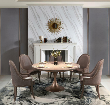 Dining Room 1x Chair Set Seat Chairs Upholstery Lehn Designer Real Wood Armchair