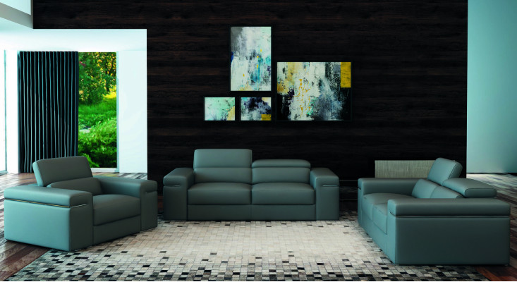 Leather sofa Couch Living landscape Suite Design Modern Sofa set 3+2+1 Sofas 8020