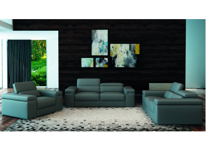 Leather sofa Couch Living landscape Suite Design Modern Sofa set 3+2+1 Sofas 8020
