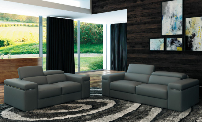 Leather sofa Couch Living landscape Suite Design Modern Sofa set 3+2+1 Sofas 8020