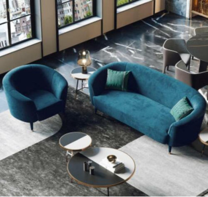 Velvet 3 Seater Fabric Sofa Living landscape Relax Seat Design Couch Lounge Sofas