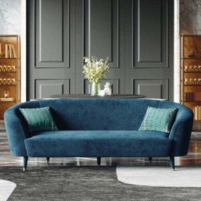 Velvet 3 Seater Fabric Sofa Living landscape Relax Seat Design Couch Lounge Sofas
