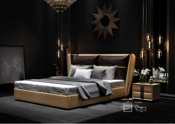 Luxury designer Hotel Bed Bedroom Upholstery Beds Double Bed